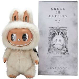 New Pop Mart The Monsters Labubu Zimomo Angel In Clouds Giant Vinyl Figure